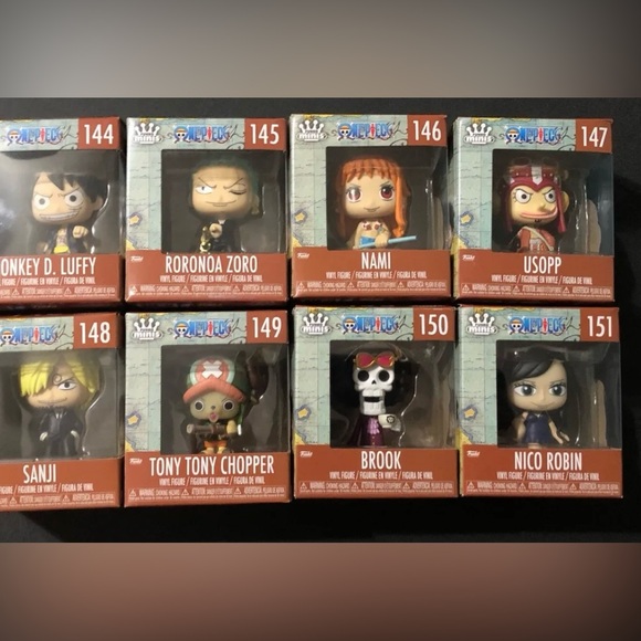 Funko Pop Minis ONE PIECE FULL SET Zoro Luffy Nami Sanji Usopp